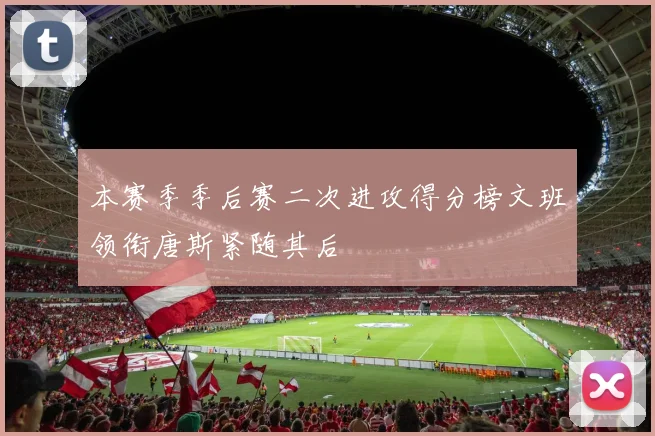 本赛季季后赛二次进攻得分榜文班领衔唐斯紧随其后